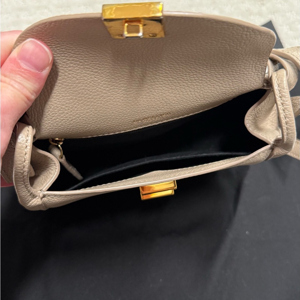 DeMellier Beige Crossbody Bag with Gold Accent - Picture 2 of 4